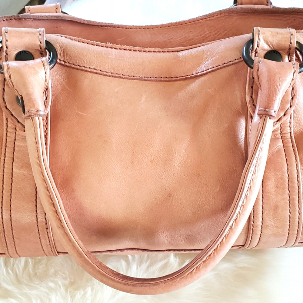 FRYE Melissa Satchel dusty rose tote bag